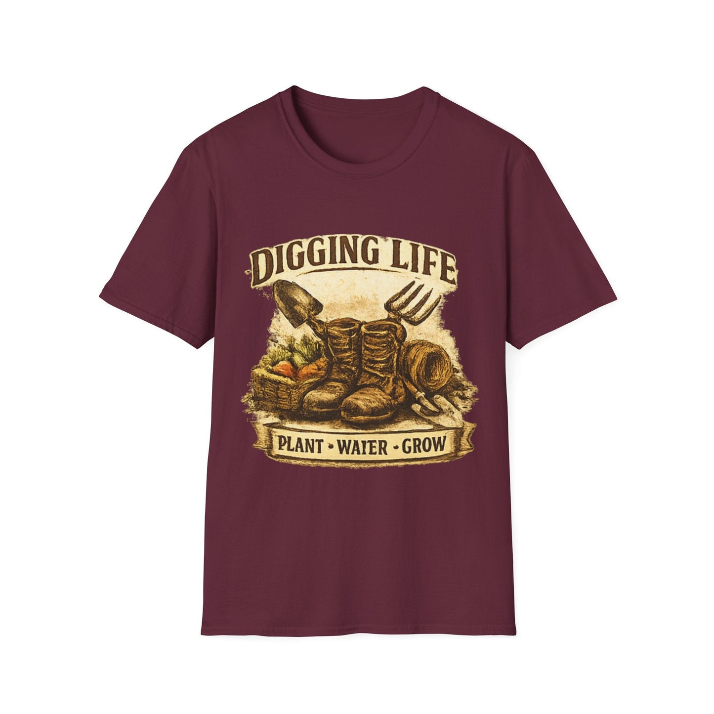 Digging Life Plant Water Grow Vintage Gardening T-Shirt - SJM Print Store