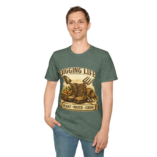 Digging Life Plant Water Grow Vintage Gardening T-Shirt - SJM Print Store