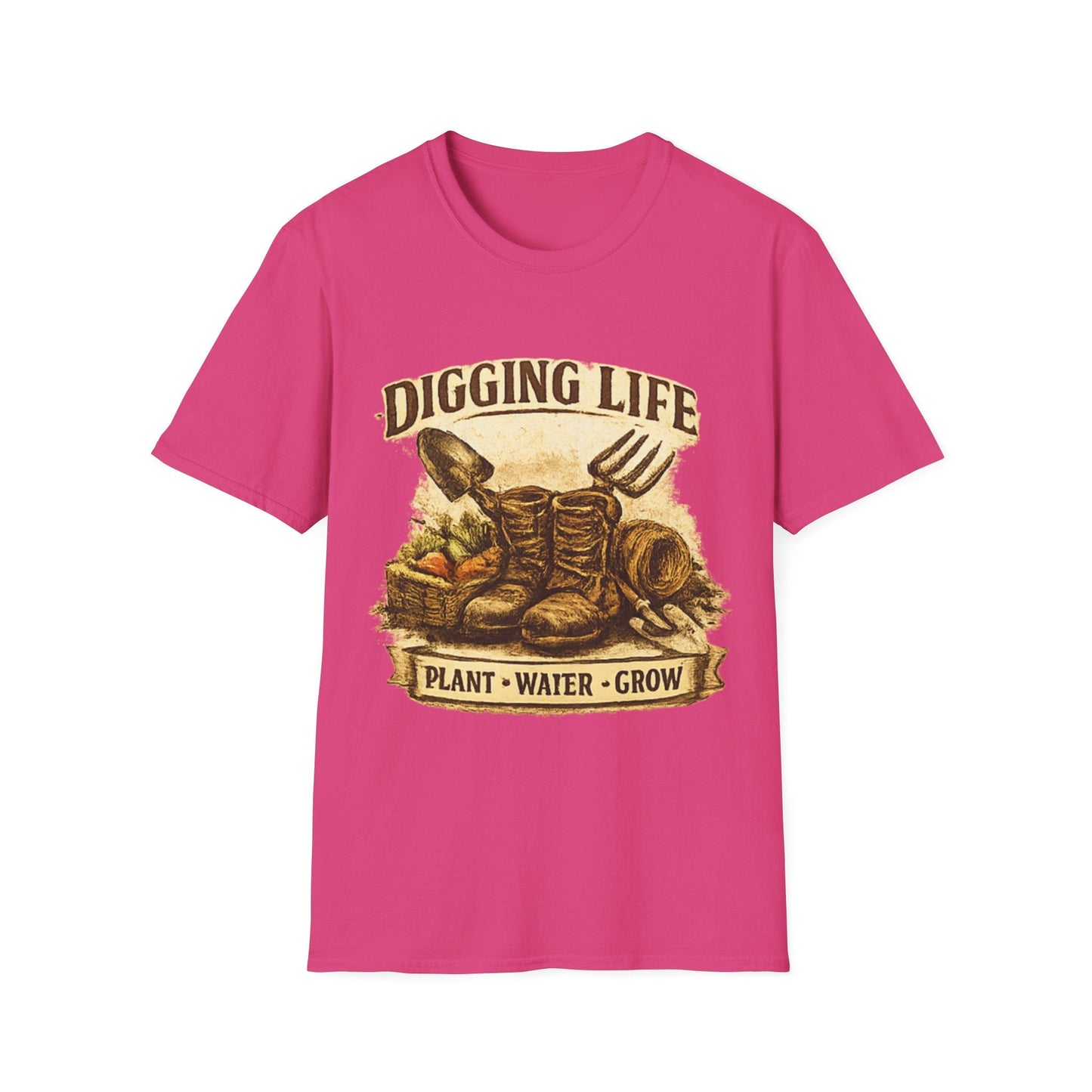 Digging Life Plant Water Grow Vintage Gardening T-Shirt - SJM Print Store