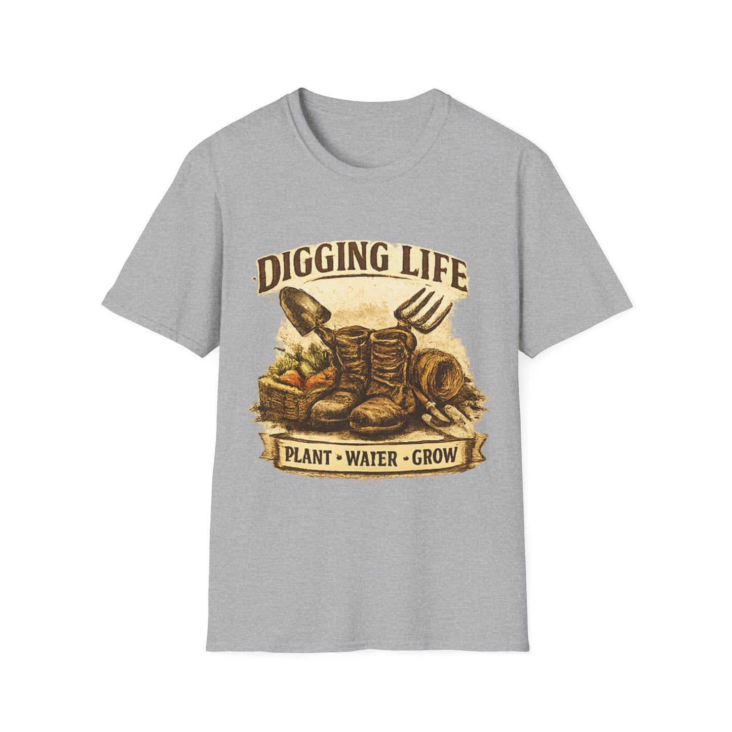 Digging Life Plant Water Grow Vintage Gardening T-Shirt - SJM Print Store