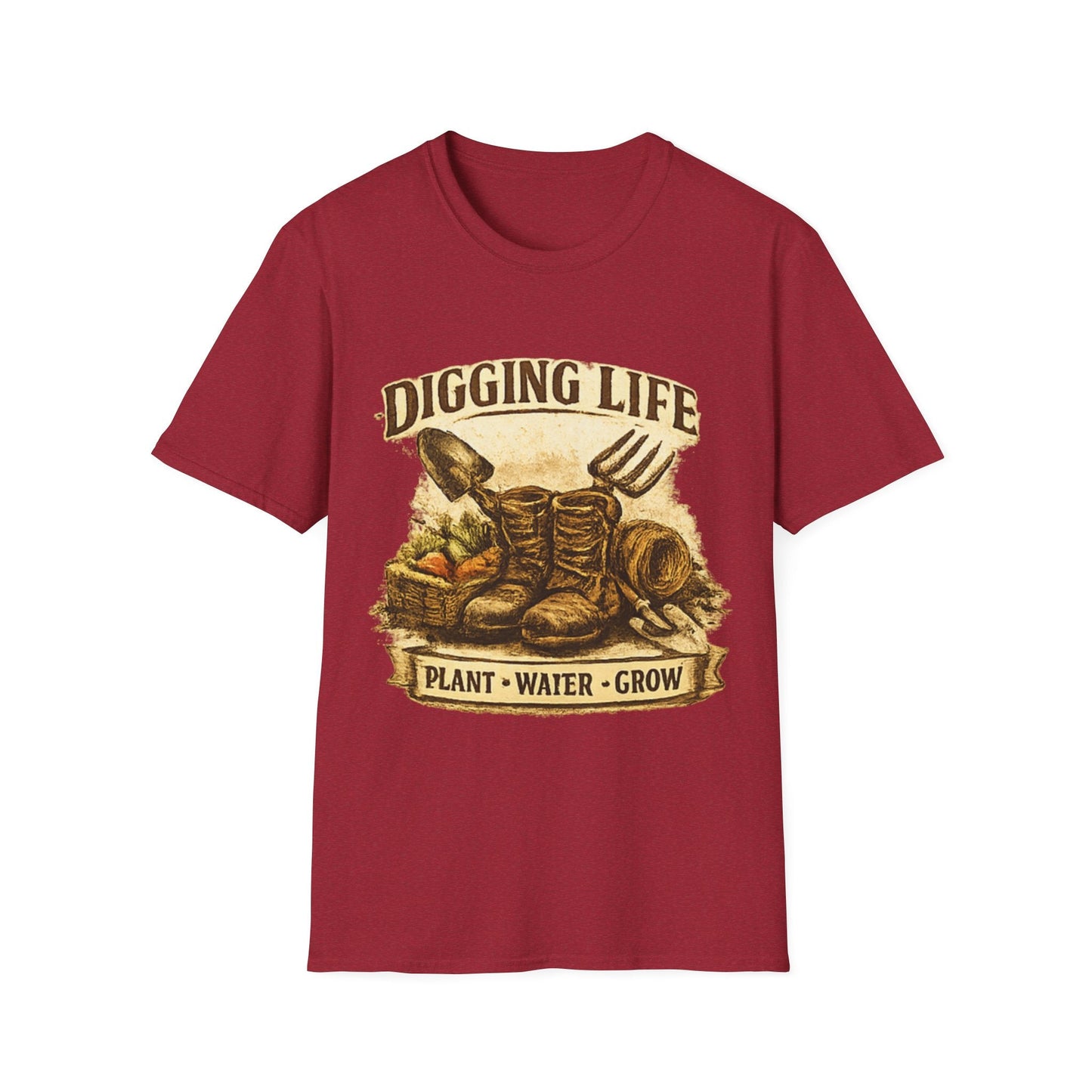 Digging Life Plant Water Grow Vintage Gardening T-Shirt - SJM Print Store