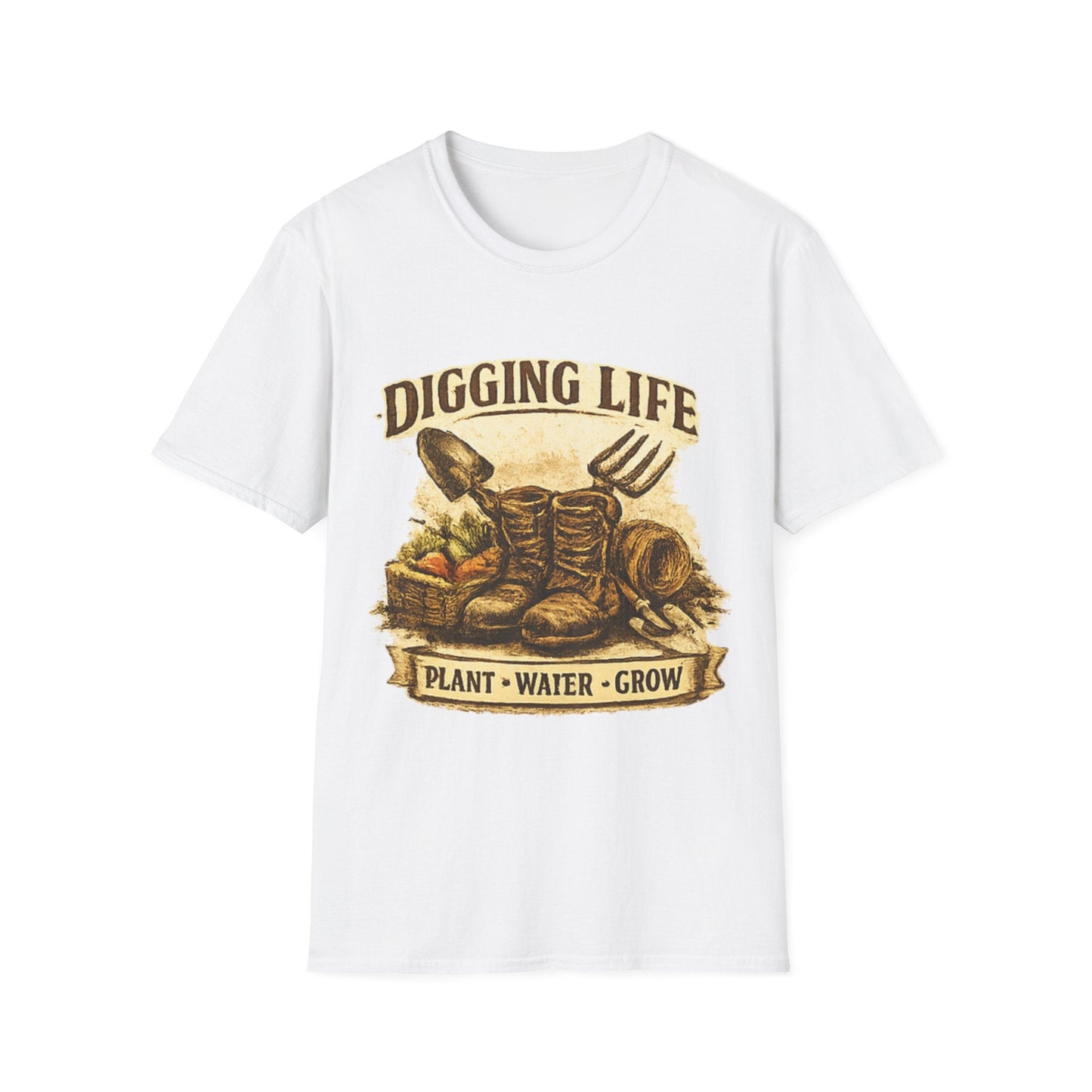 Digging Life Plant Water Grow Vintage Gardening T-Shirt - SJM Print Store