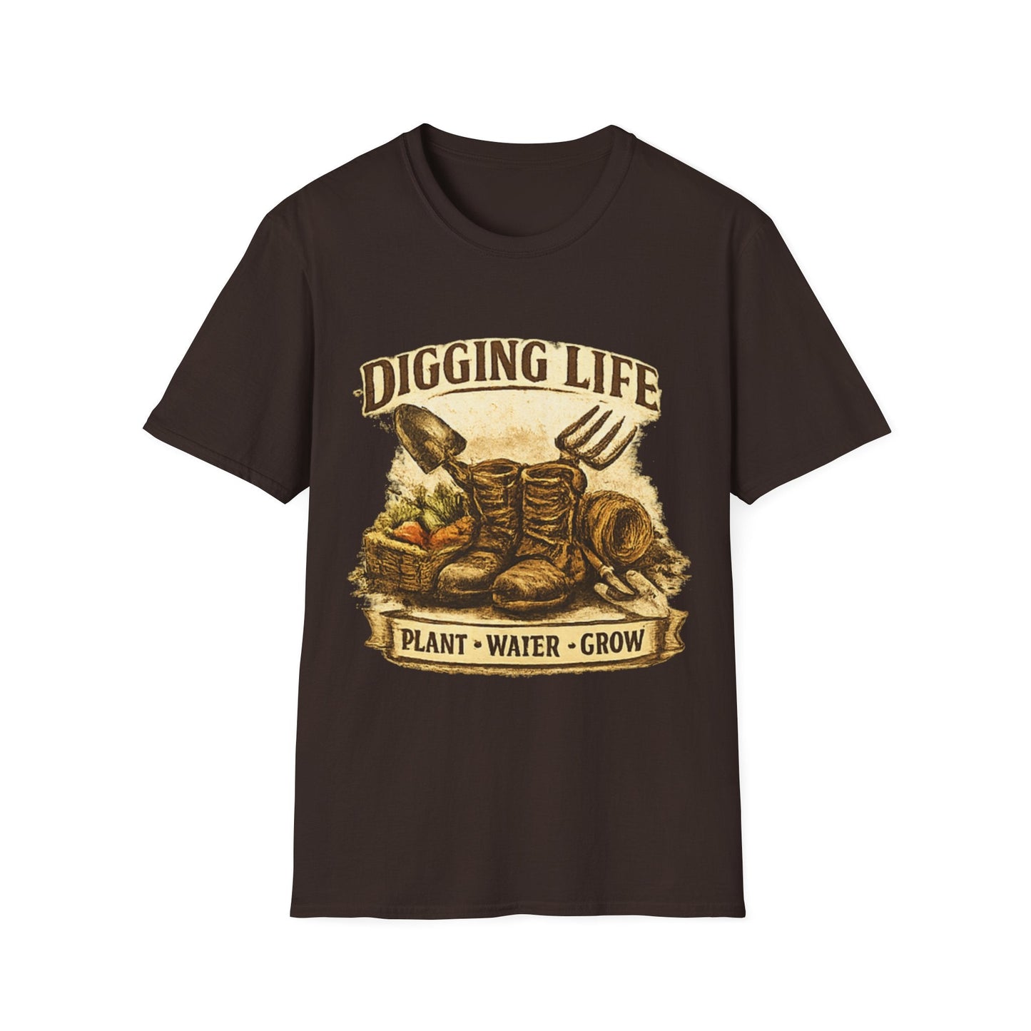 Digging Life Plant Water Grow Vintage Gardening T-Shirt - SJM Print Store
