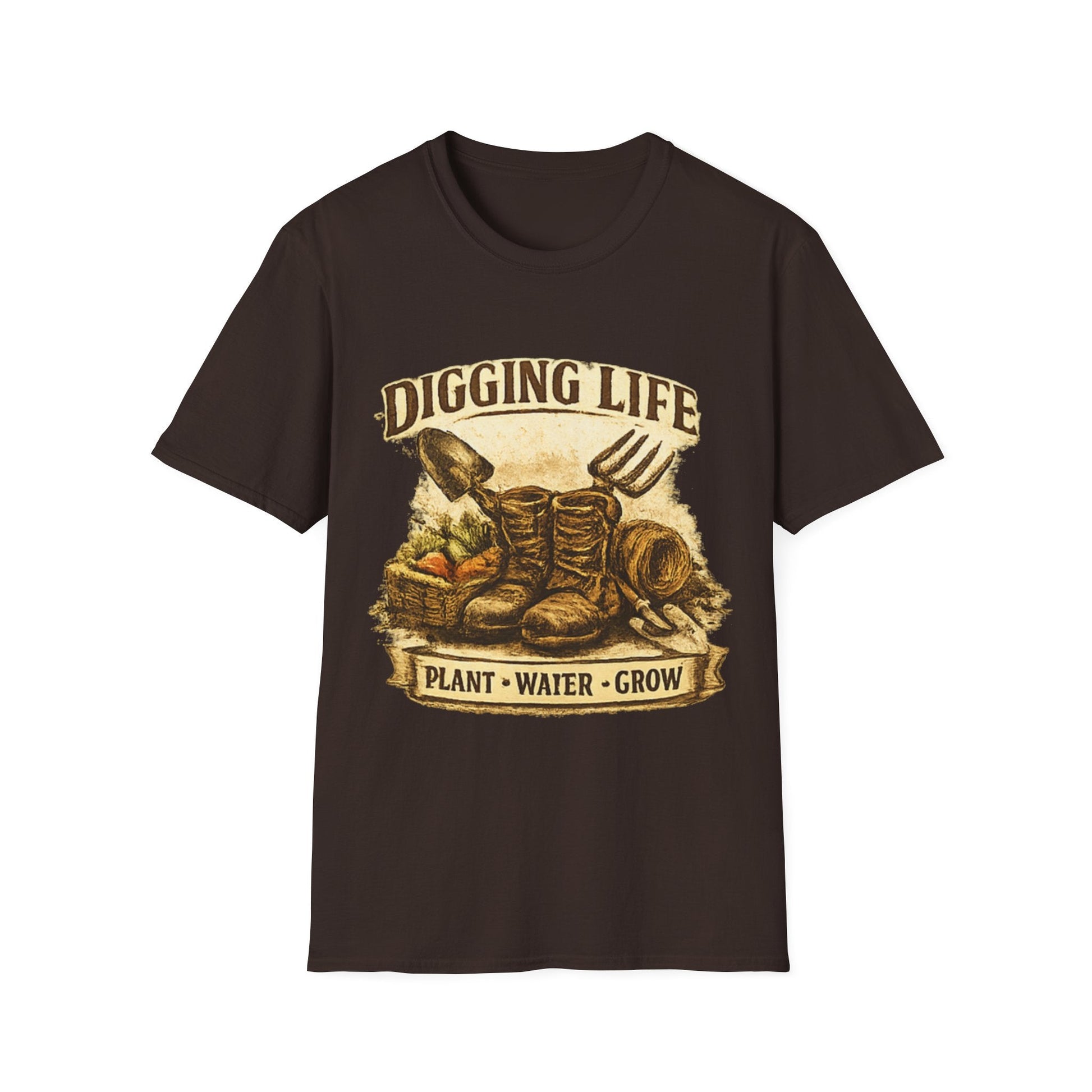 Digging Life Plant Water Grow Vintage Gardening T-Shirt - SJM Print Store