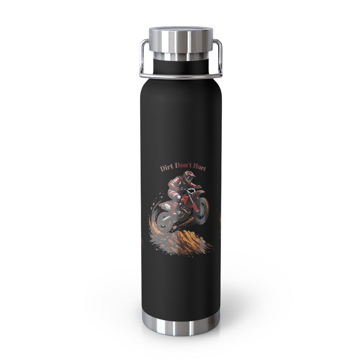 Dirt Don’t Hurt Moto Water Bottle — 22oz Insulated Stainless Steel - SJM Print Store