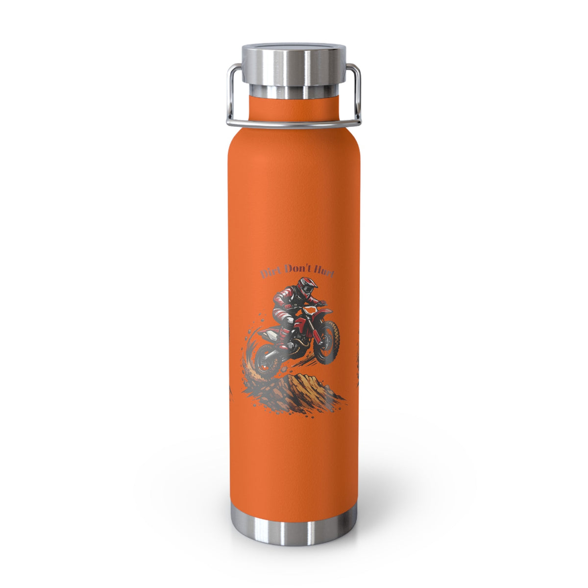 Dirt Don’t Hurt Moto Water Bottle — 22oz Insulated Stainless Steel - SJM Print Store