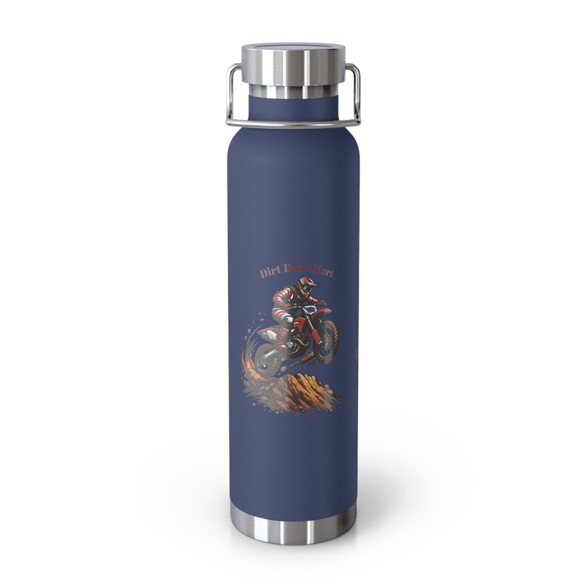 Dirt Don’t Hurt Moto Water Bottle — 22oz Insulated Stainless Steel - SJM Print Store