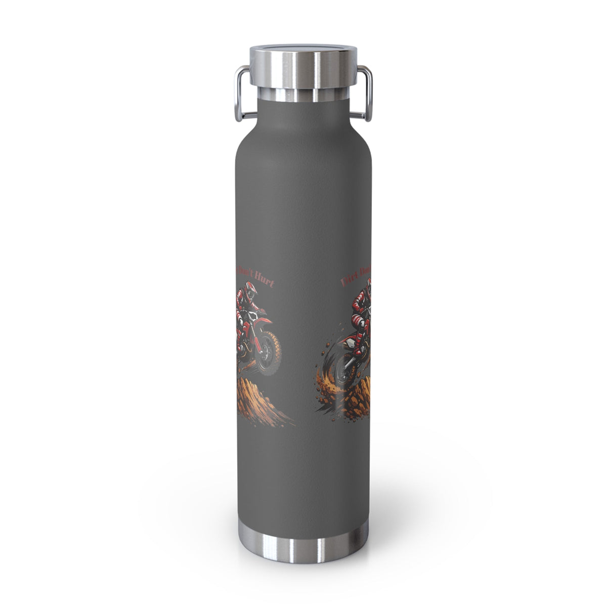 Dirt Don’t Hurt Moto Water Bottle — 22oz Insulated Stainless Steel - SJM Print Store