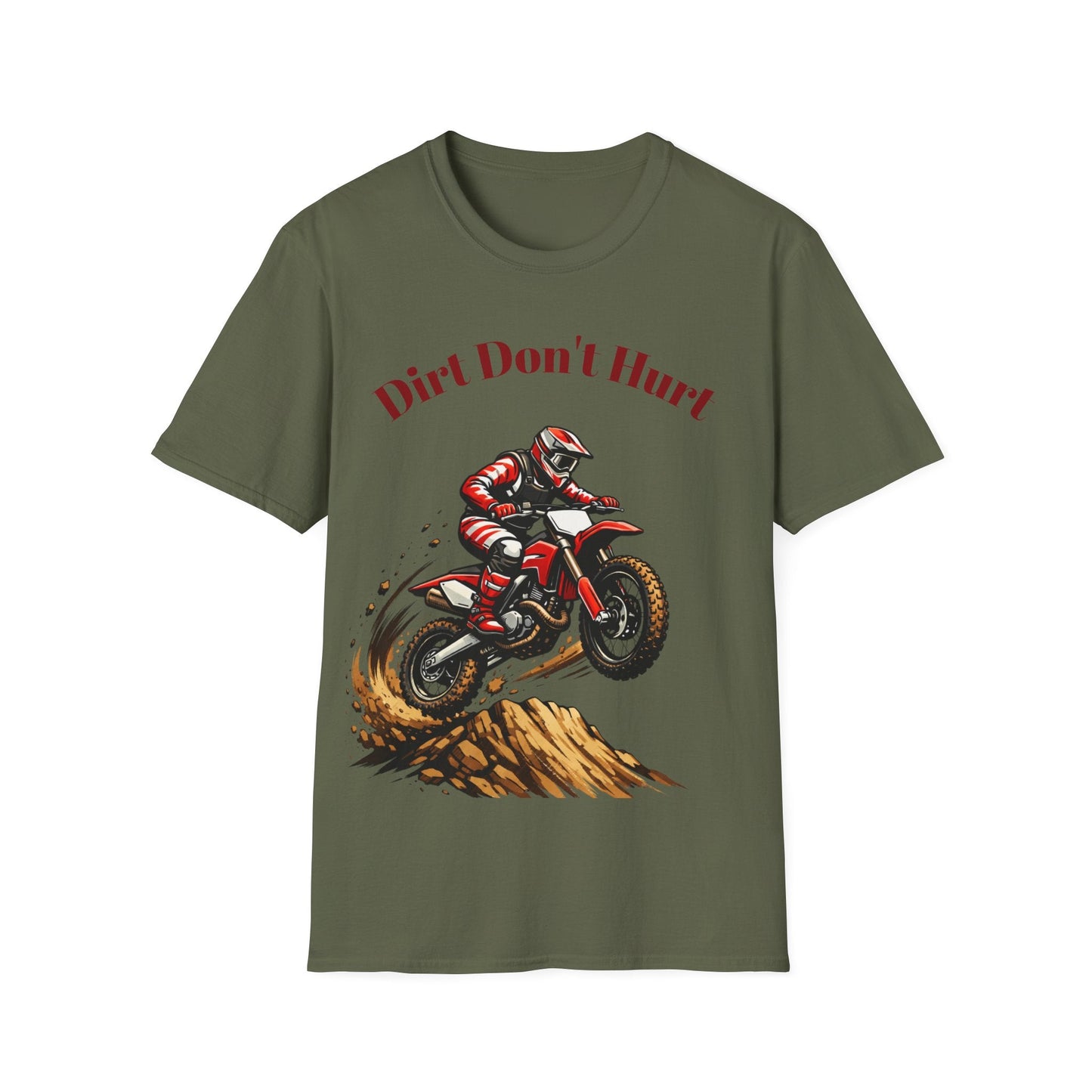 Dirt Don't Hurt Motocross T-Shirt Off Road Dirt Bike Graphic Tee - SJM Print Store