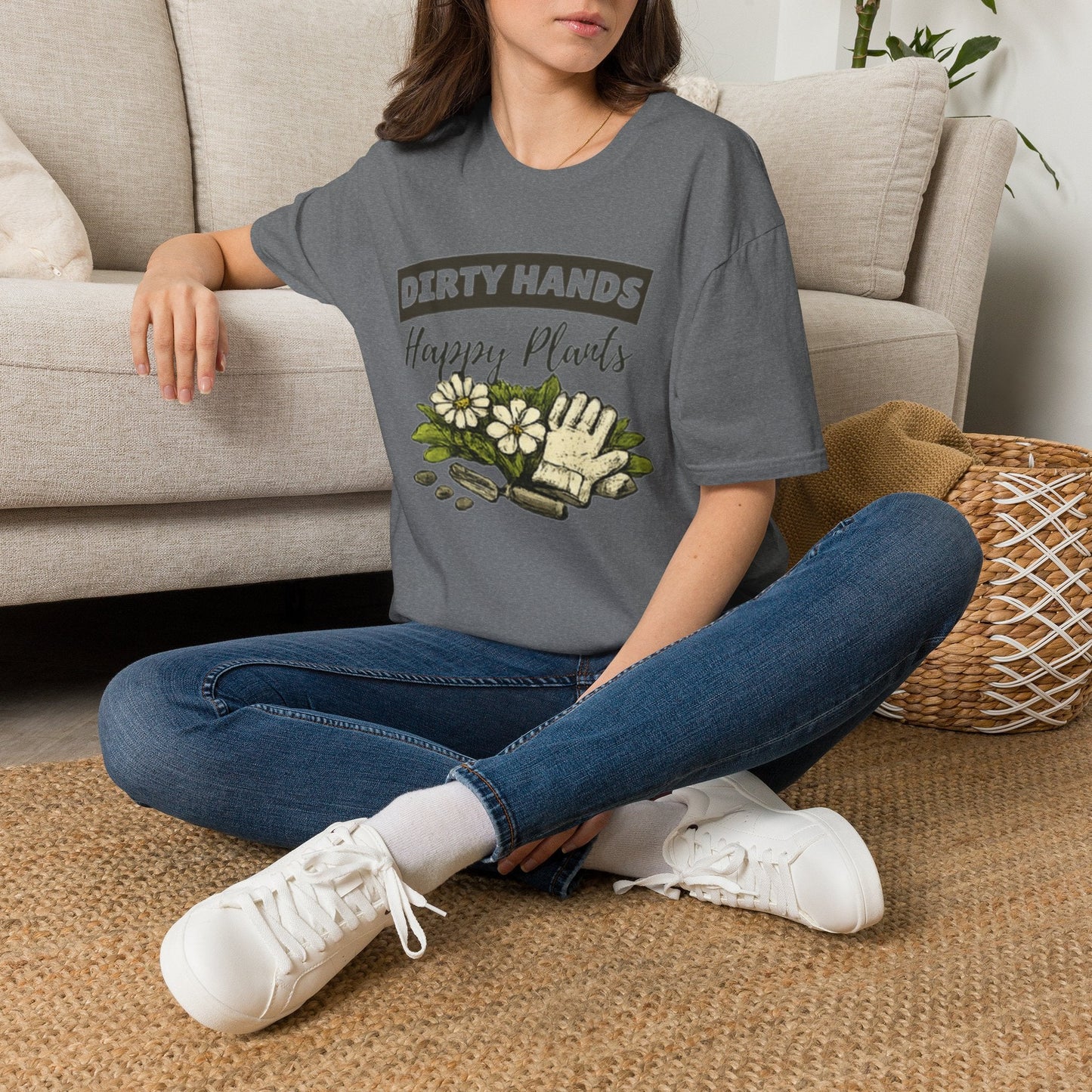 Dirty Hands Happy Plants Gardeners T-shirt - SJM Print Store