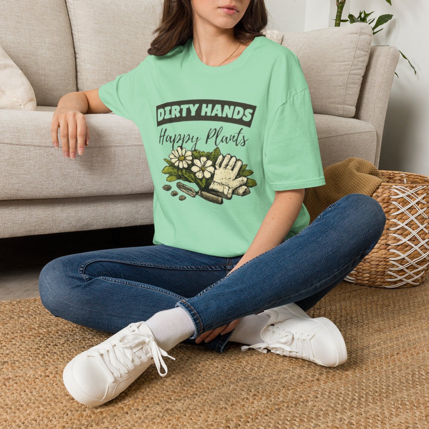 Dirty Hands Happy Plants Gardeners T-shirt - SJM Print Store