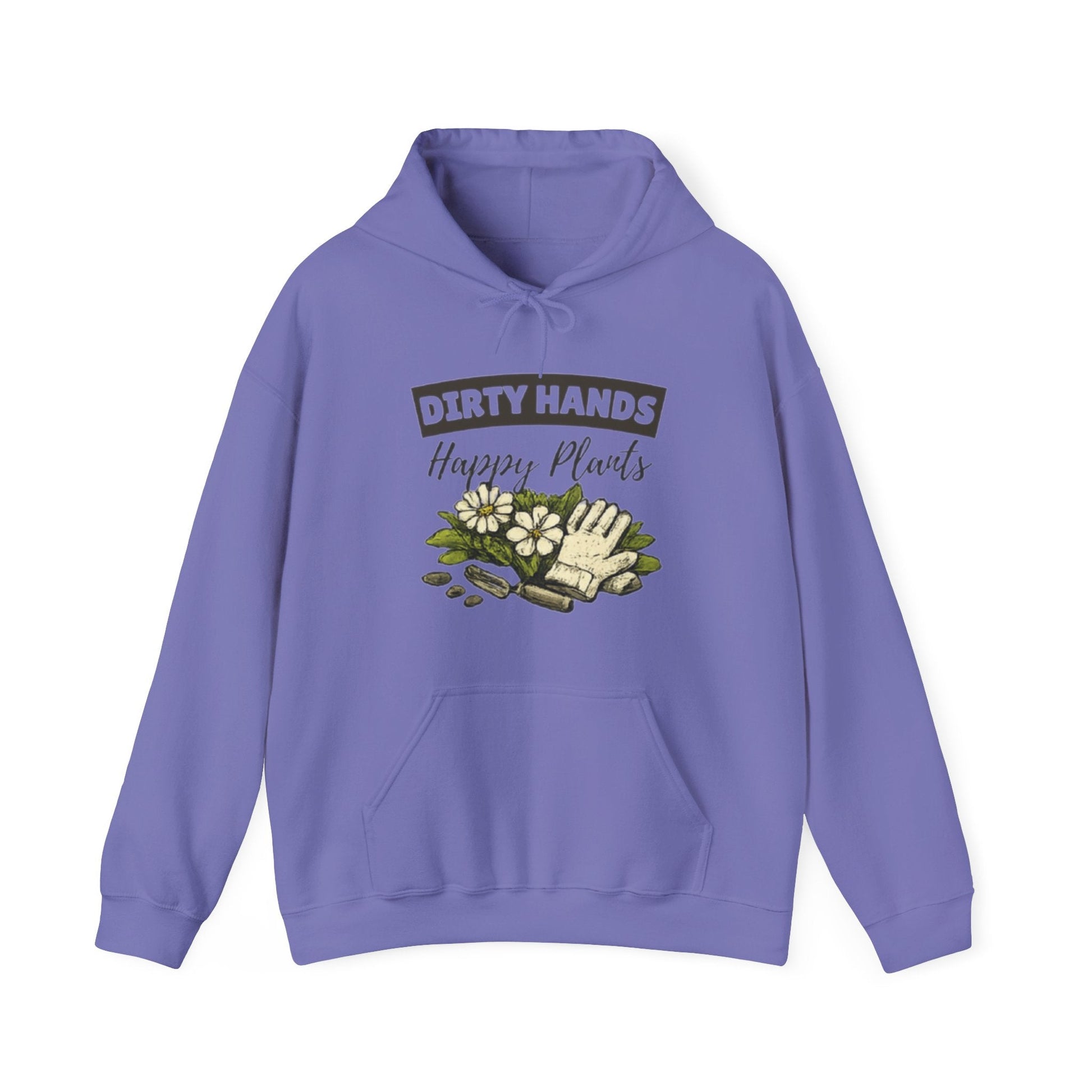 Dirty Hands Happy Plants Hoodie, Gardener Graphic Sweatshirt - SJM Print Store