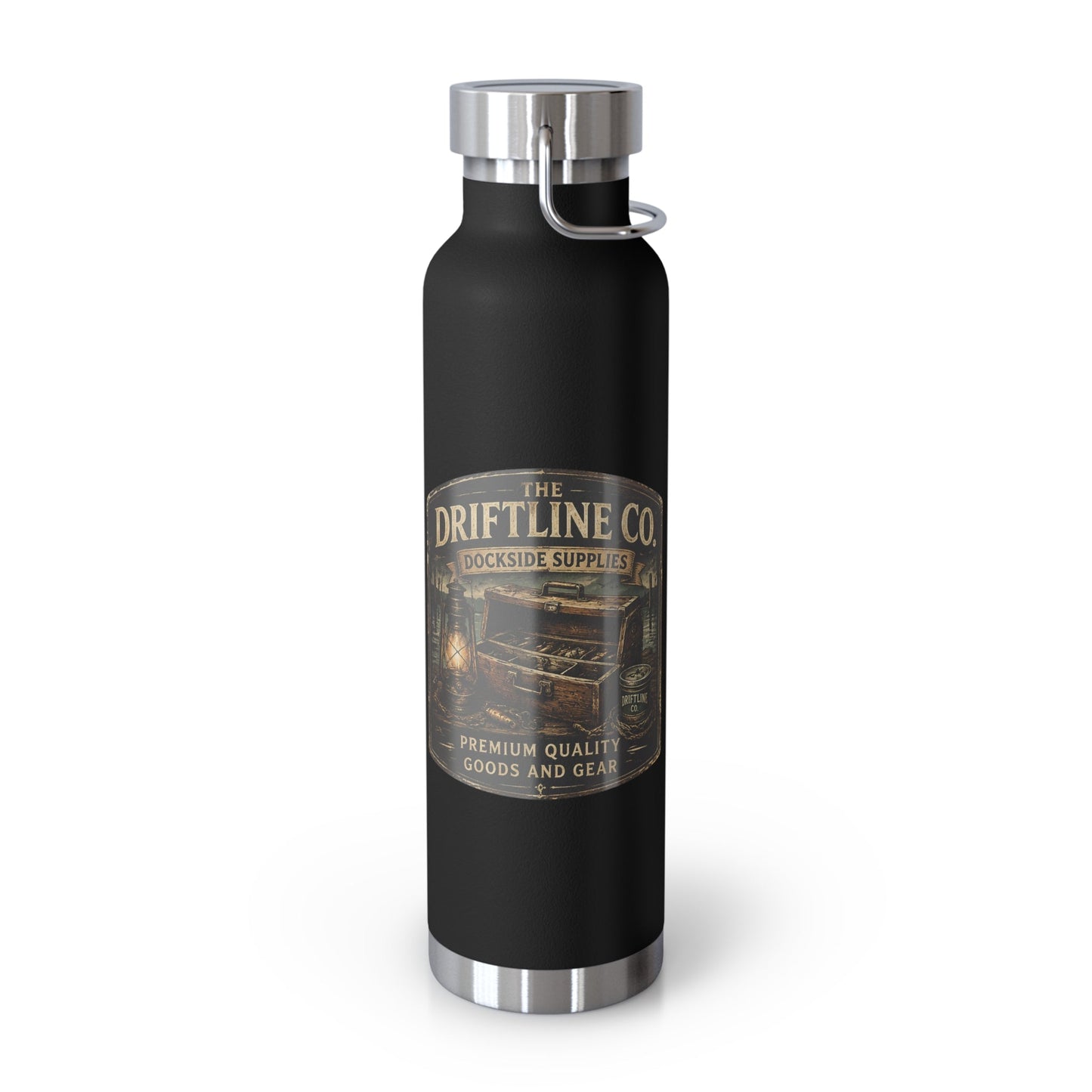 Driftline Co. Dockside Supplies 22oz Vacuum Water Bottle — Insulated Stainless Steel - SJM Print Store