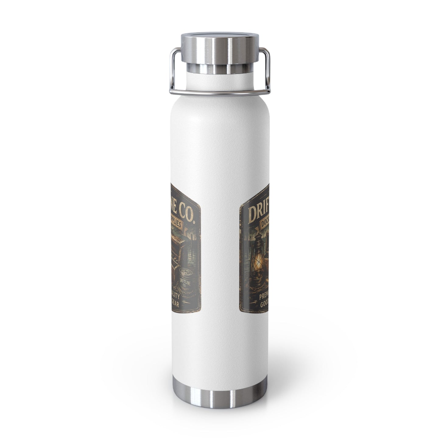 Driftline Co. Dockside Supplies 22oz Vacuum Water Bottle — Insulated Stainless Steel - SJM Print Store
