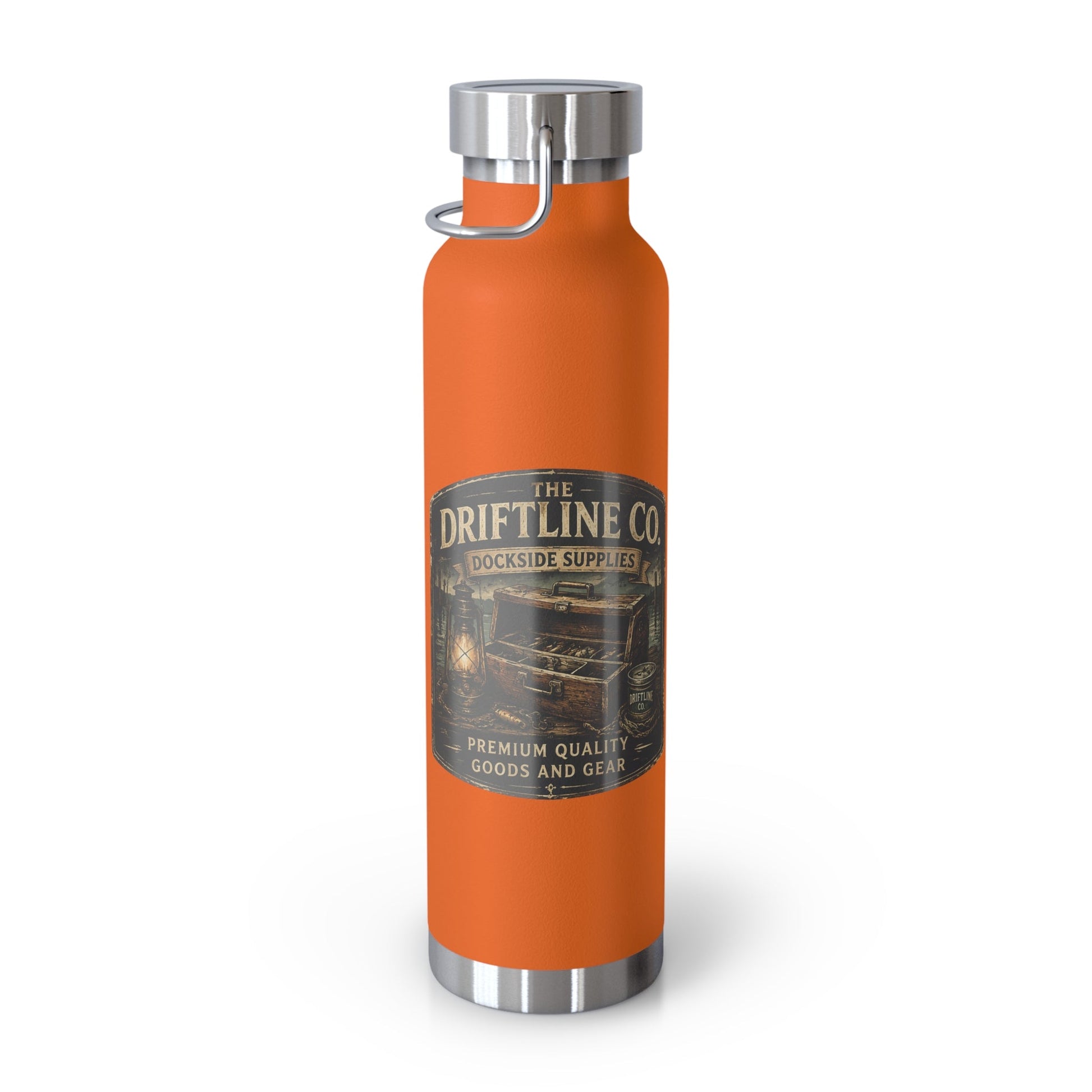 Driftline Co. Dockside Supplies 22oz Vacuum Water Bottle — Insulated Stainless Steel - SJM Print Store