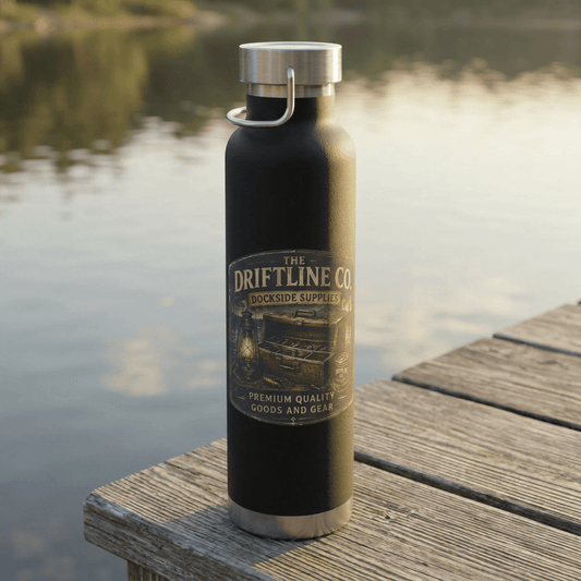 Driftline Co. Dockside Supplies 22oz Vacuum Water Bottle — Insulated Stainless Steel - SJM Print Store
