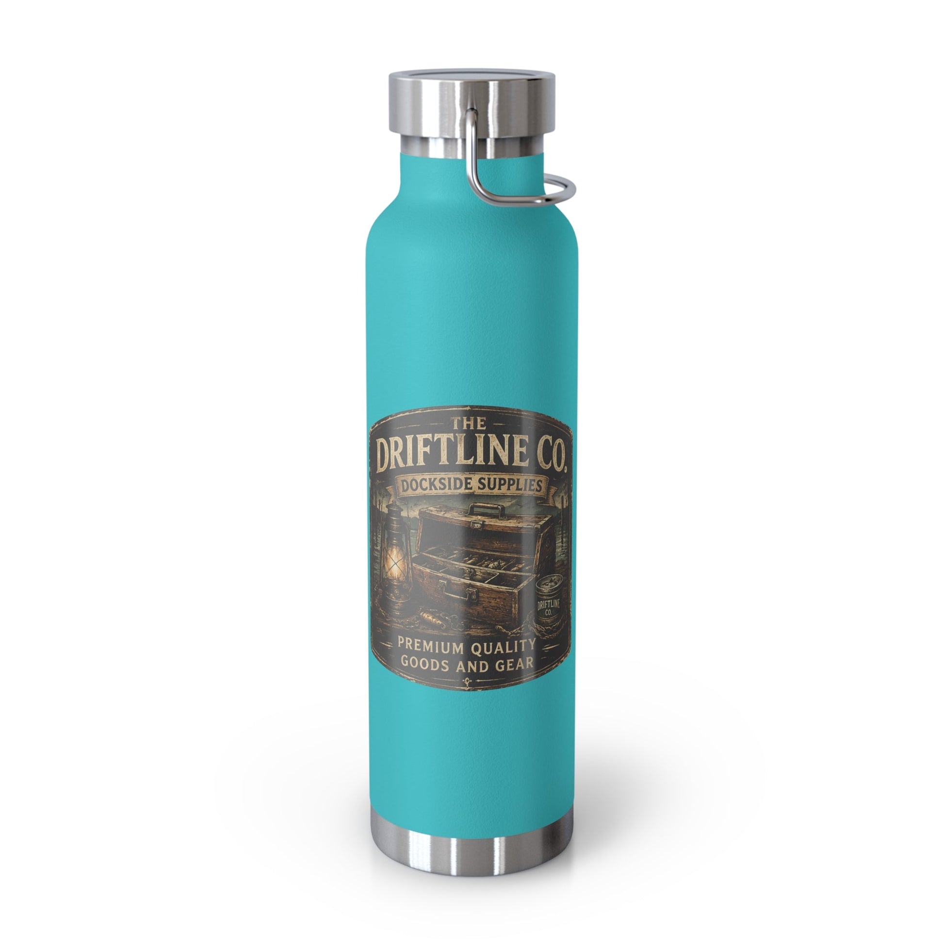 Driftline Co. Dockside Supplies 22oz Vacuum Water Bottle — Insulated Stainless Steel - SJM Print Store