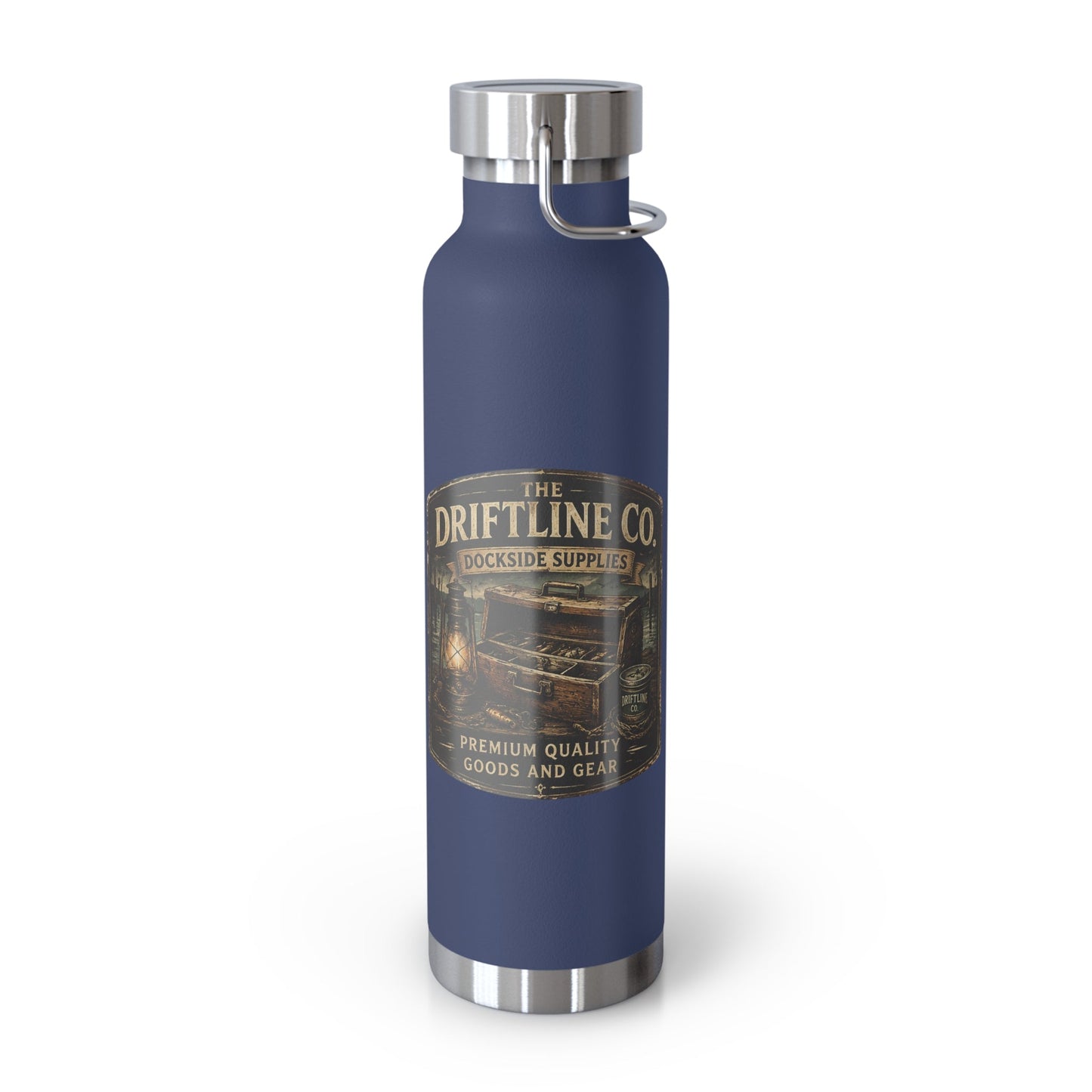 Driftline Co. Dockside Supplies 22oz Vacuum Water Bottle — Insulated Stainless Steel - SJM Print Store