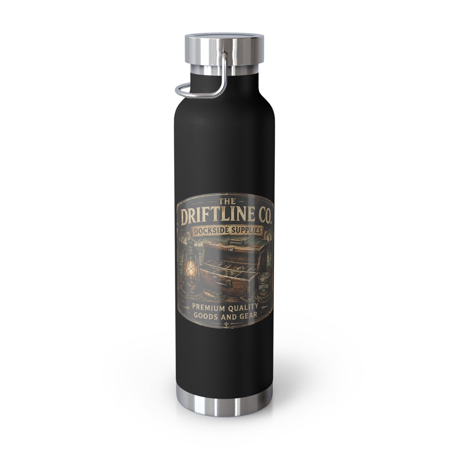 Driftline Co. Dockside Supplies 22oz Vacuum Water Bottle — Insulated Stainless Steel - SJM Print Store