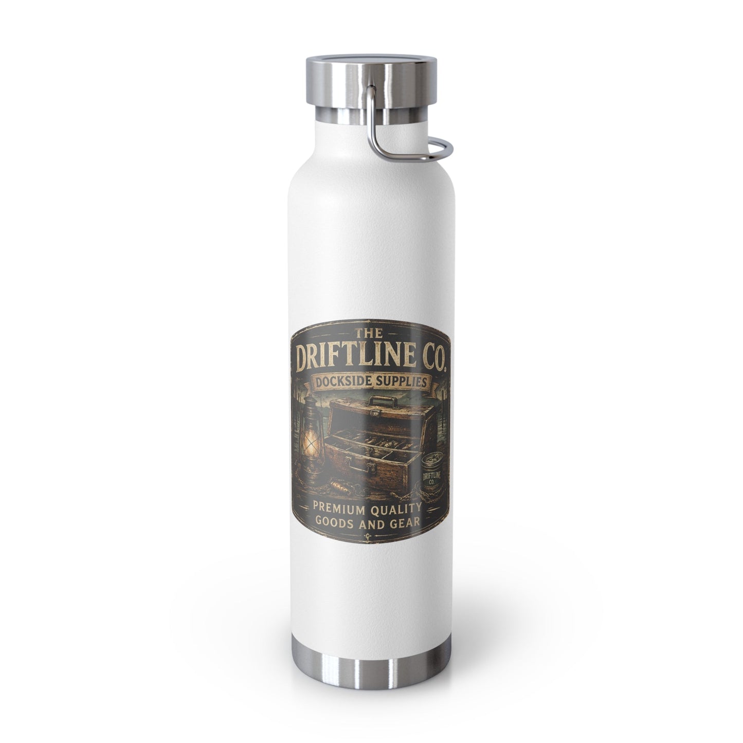 Driftline Co. Dockside Supplies 22oz Vacuum Water Bottle — Insulated Stainless Steel - SJM Print Store