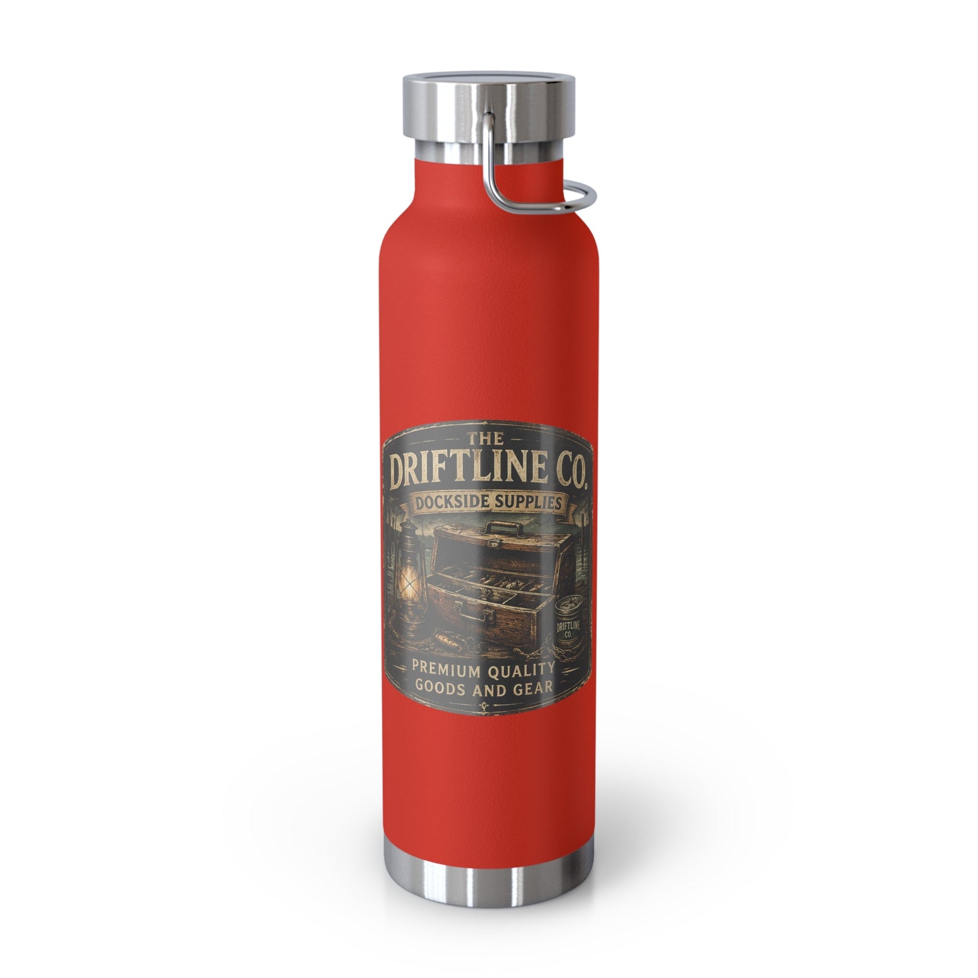 Driftline Co. Dockside Supplies 22oz Vacuum Water Bottle — Insulated Stainless Steel - SJM Print Store
