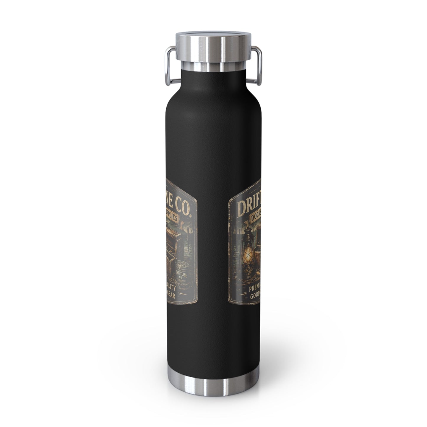 Driftline Co. Dockside Supplies 22oz Vacuum Water Bottle — Insulated Stainless Steel - SJM Print Store