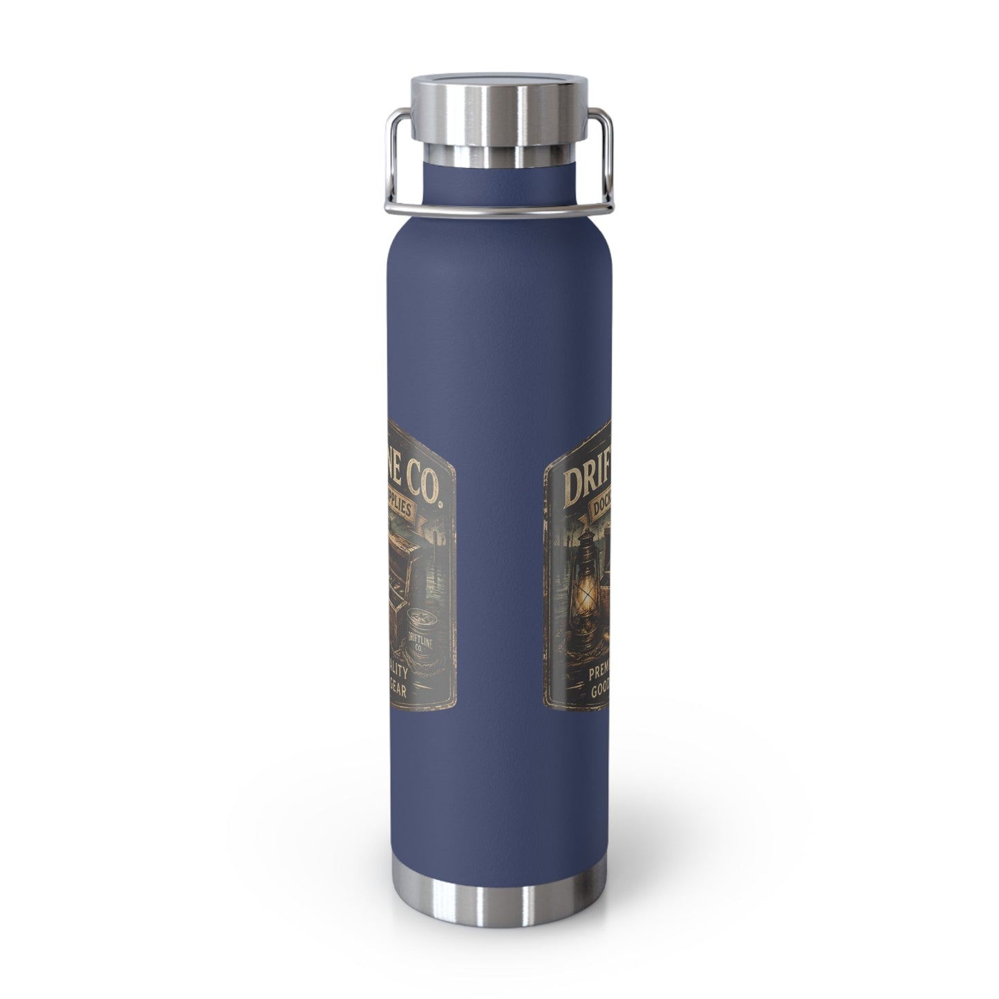 Driftline Co. Dockside Supplies 22oz Vacuum Water Bottle — Insulated Stainless Steel - SJM Print Store