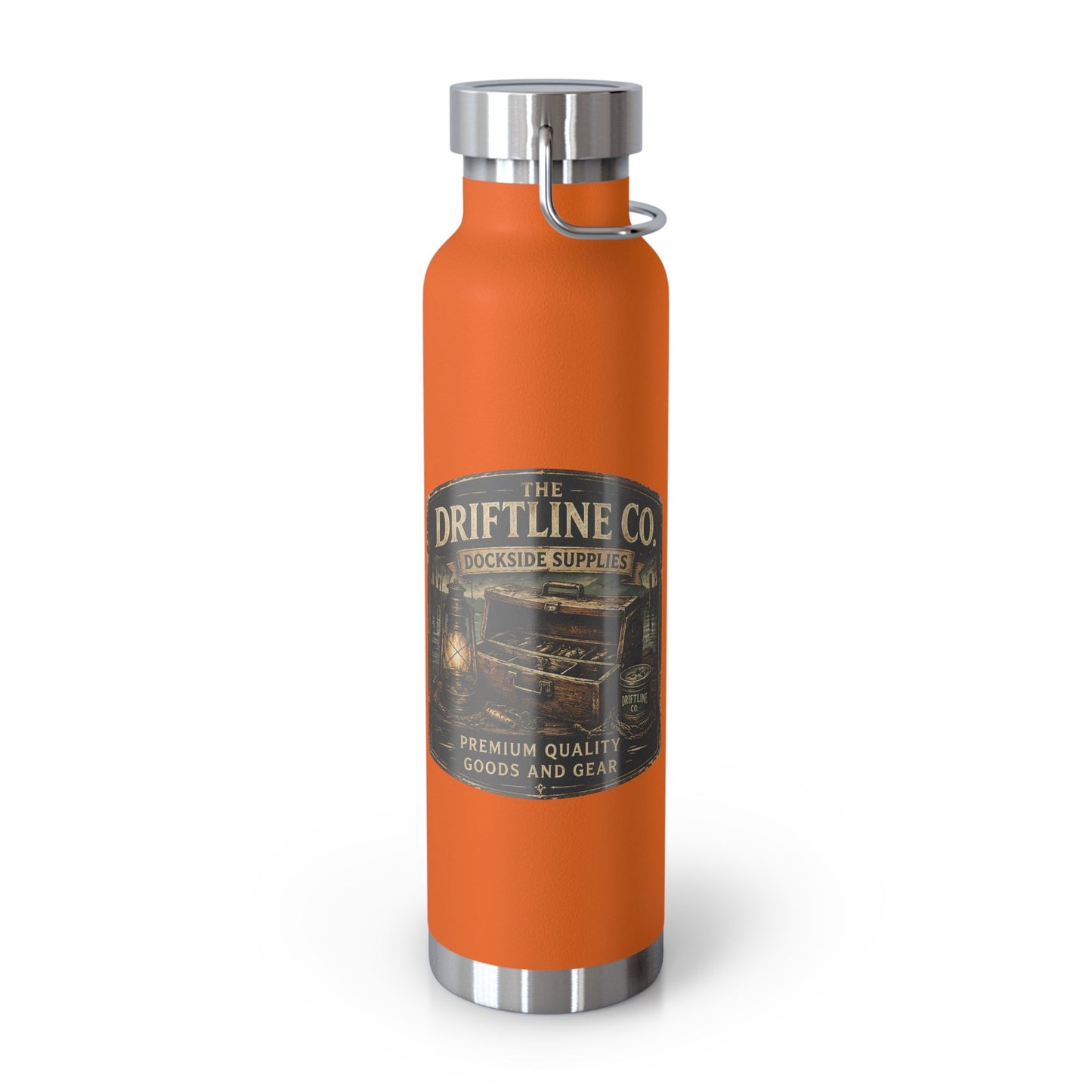 Driftline Co. Dockside Supplies 22oz Vacuum Water Bottle — Insulated Stainless Steel - SJM Print Store