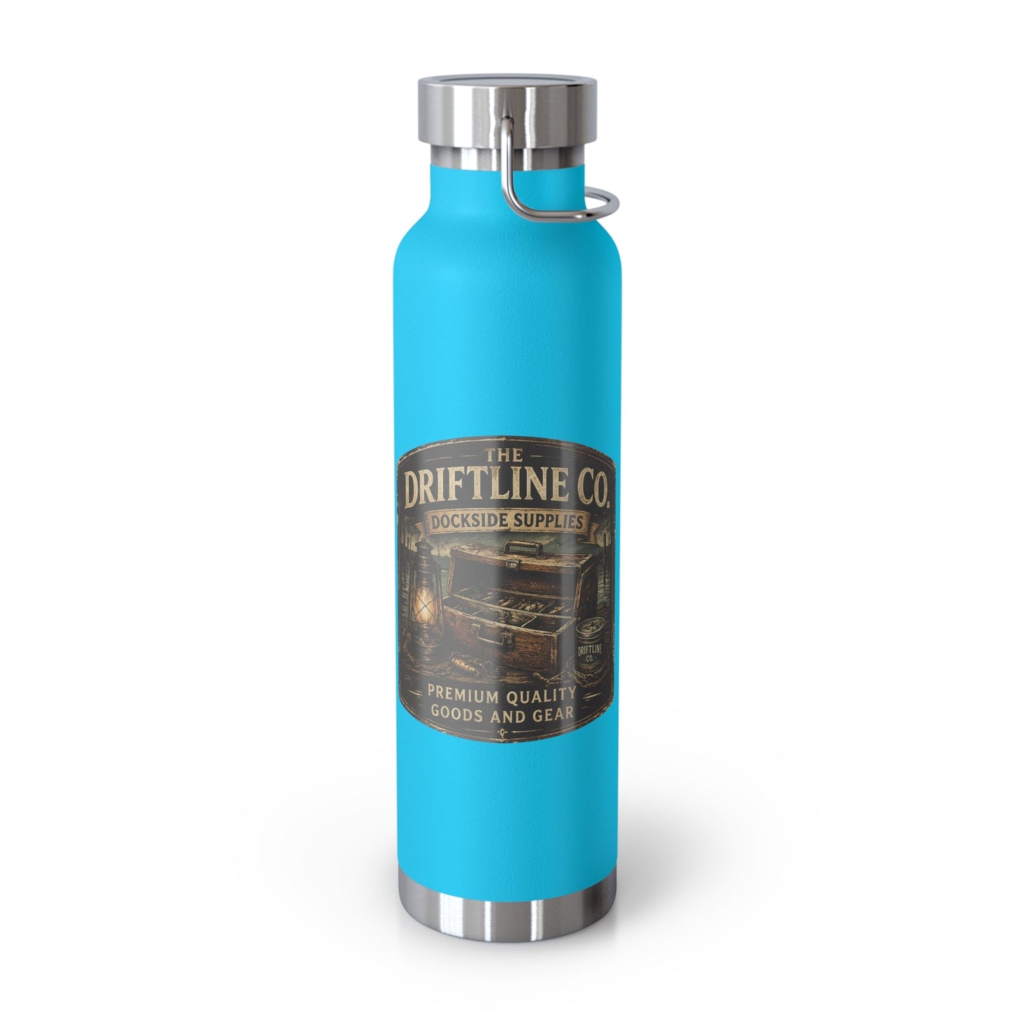 Driftline Co. Dockside Supplies 22oz Vacuum Water Bottle — Insulated Stainless Steel - SJM Print Store
