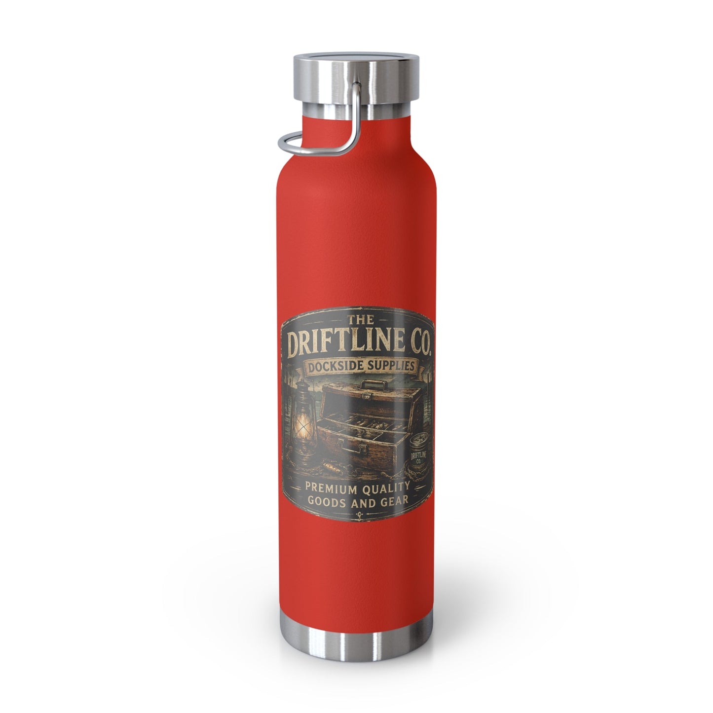 Driftline Co. Dockside Supplies 22oz Vacuum Water Bottle — Insulated Stainless Steel - SJM Print Store