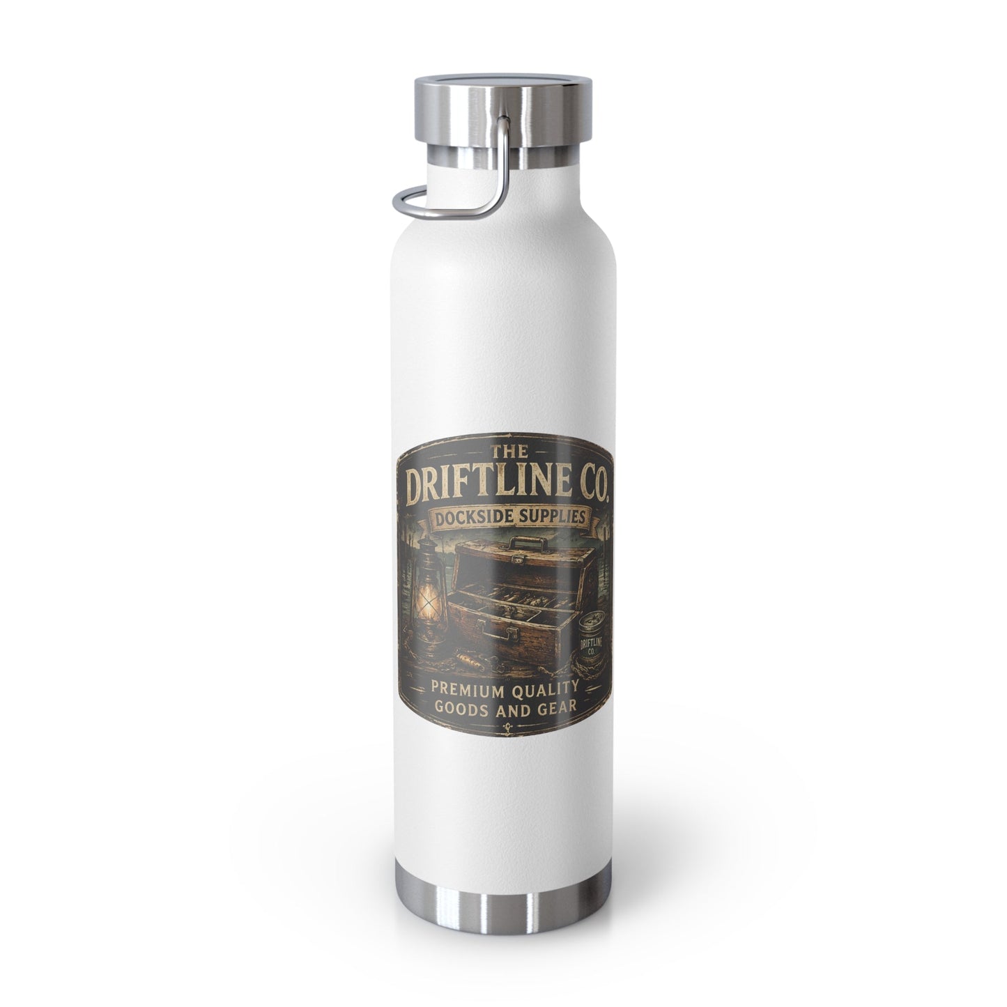 Driftline Co. Dockside Supplies 22oz Vacuum Water Bottle — Insulated Stainless Steel - SJM Print Store