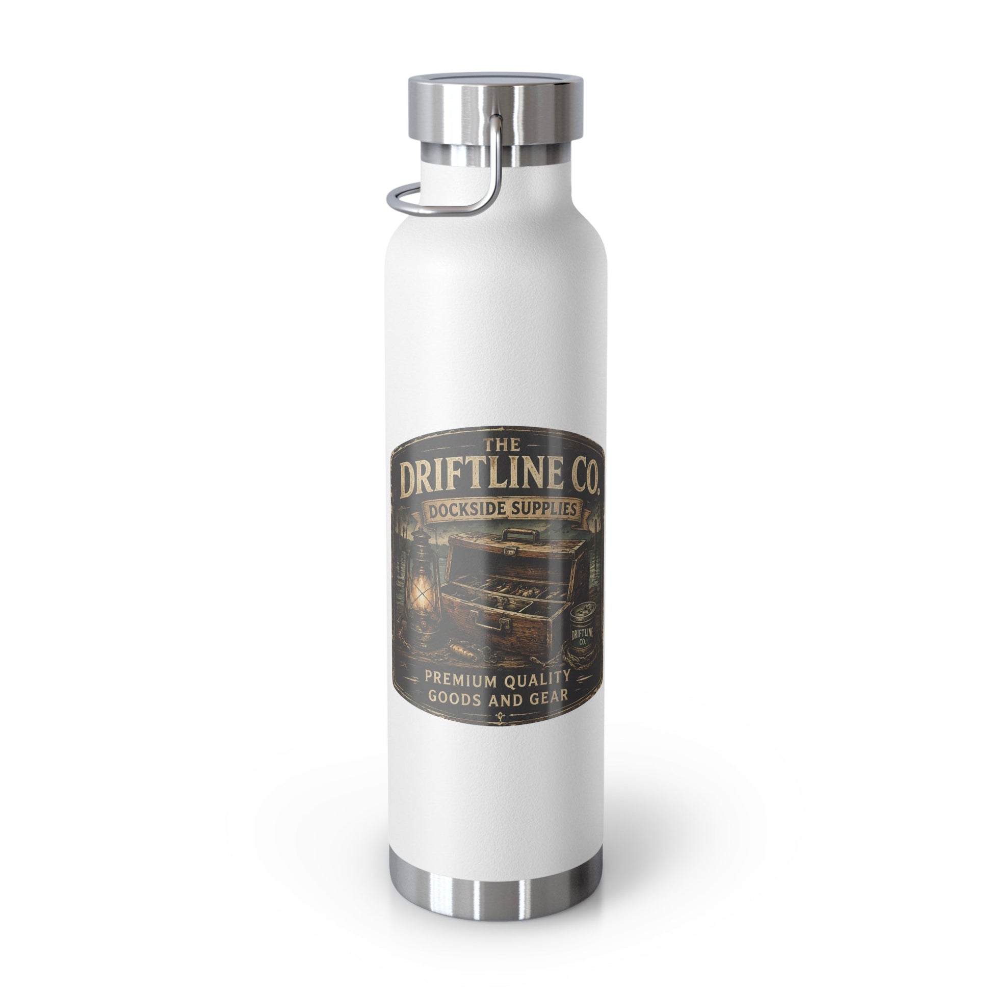 Driftline Co. Dockside Supplies 22oz Vacuum Water Bottle — Insulated Stainless Steel - SJM Print Store