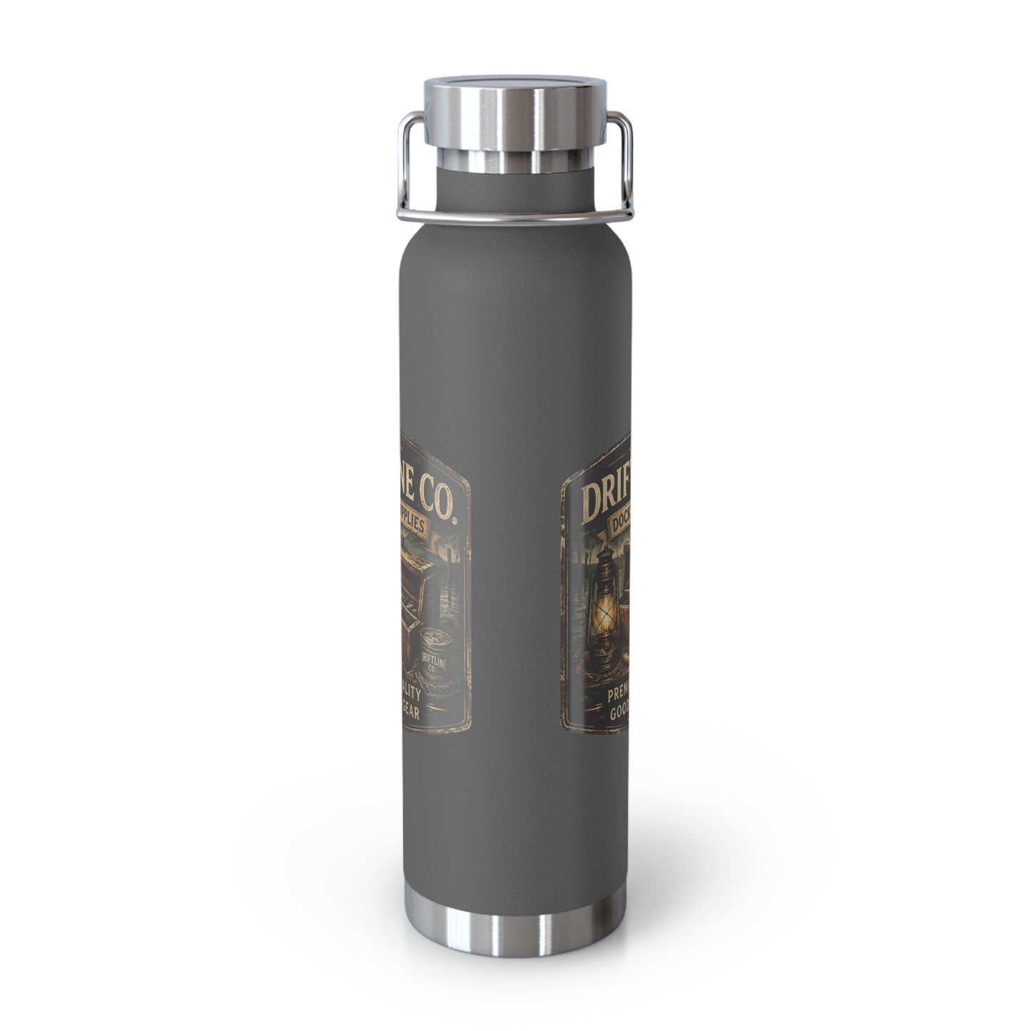Driftline Co. Dockside Supplies 22oz Vacuum Water Bottle — Insulated Stainless Steel - SJM Print Store