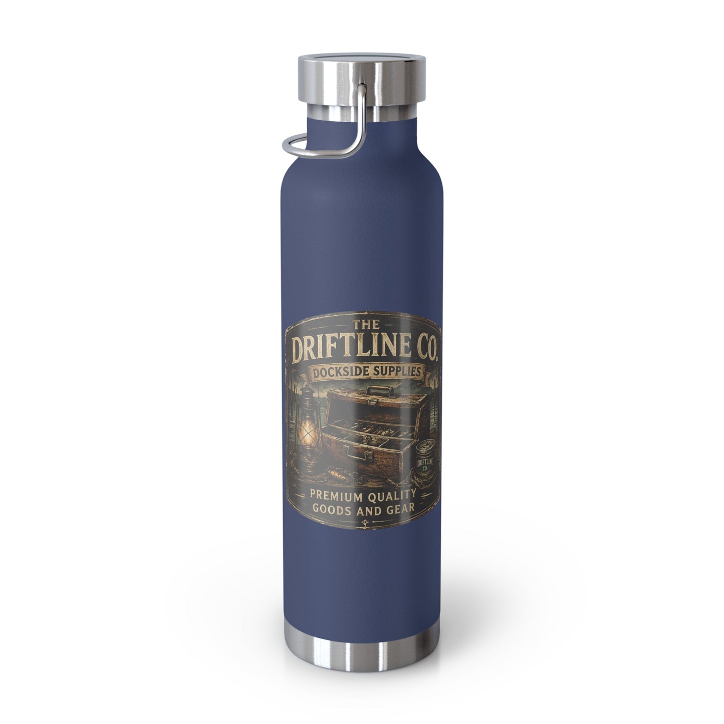 Driftline Co. Dockside Supplies 22oz Vacuum Water Bottle — Insulated Stainless Steel - SJM Print Store