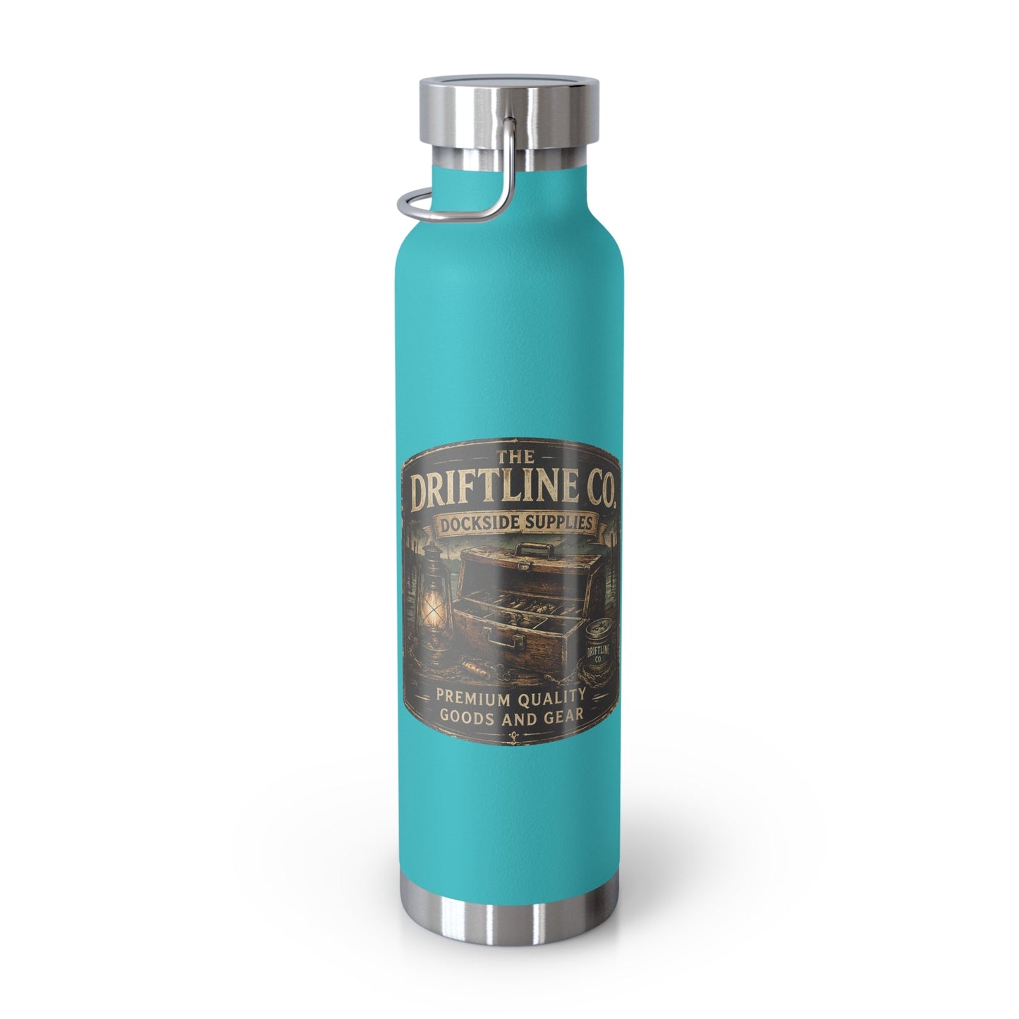Driftline Co. Dockside Supplies 22oz Vacuum Water Bottle — Insulated Stainless Steel - SJM Print Store