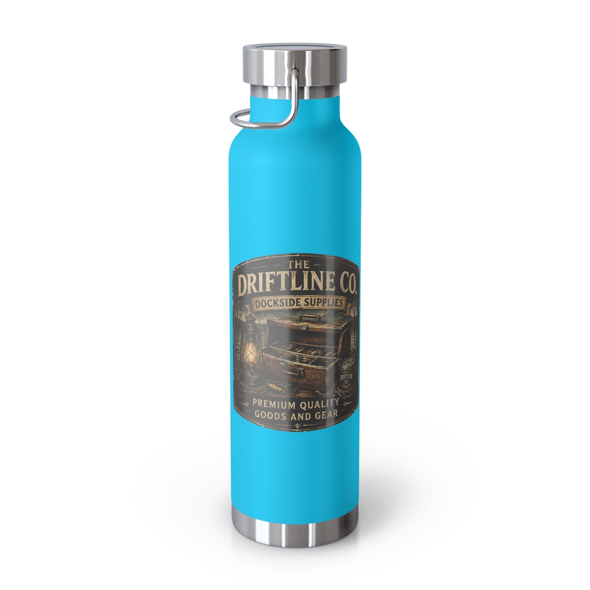 Driftline Co. Dockside Supplies 22oz Vacuum Water Bottle — Insulated Stainless Steel - SJM Print Store