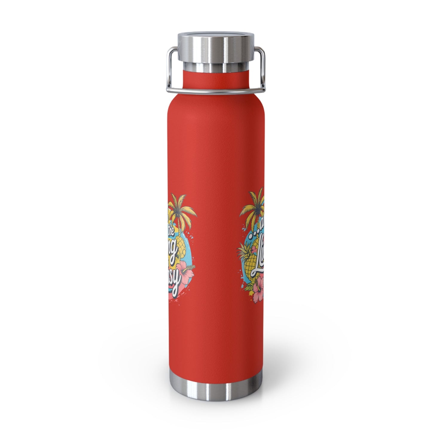 Easy Living Co. "…and the Living is Easy" Insulated Flask | Tropical Stainless Steel Water Bottle - SJM Print Store