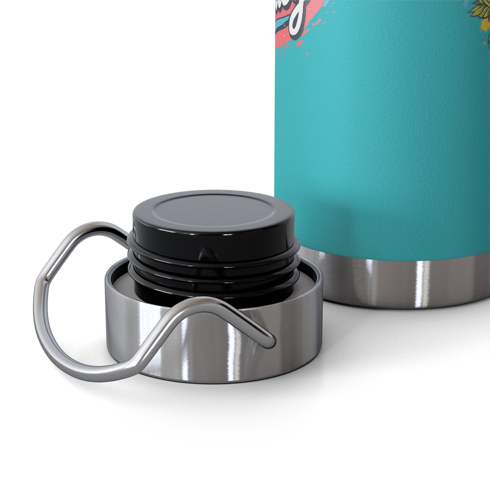 Easy Living Co. "…and the Living is Easy" Insulated Flask | Tropical Stainless Steel Water Bottle - SJM Print Store