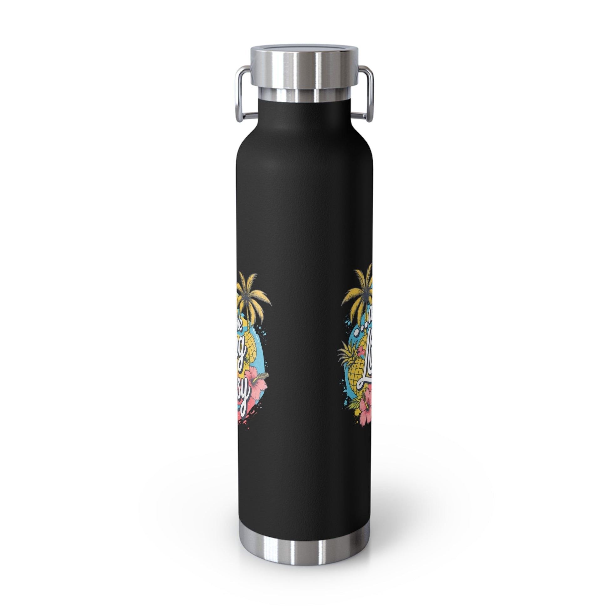 Easy Living Co. "…and the Living is Easy" Insulated Flask | Tropical Stainless Steel Water Bottle - SJM Print Store