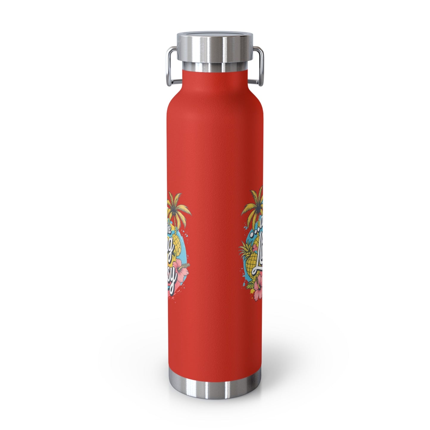 Easy Living Co. "…and the Living is Easy" Insulated Flask | Tropical Stainless Steel Water Bottle - SJM Print Store