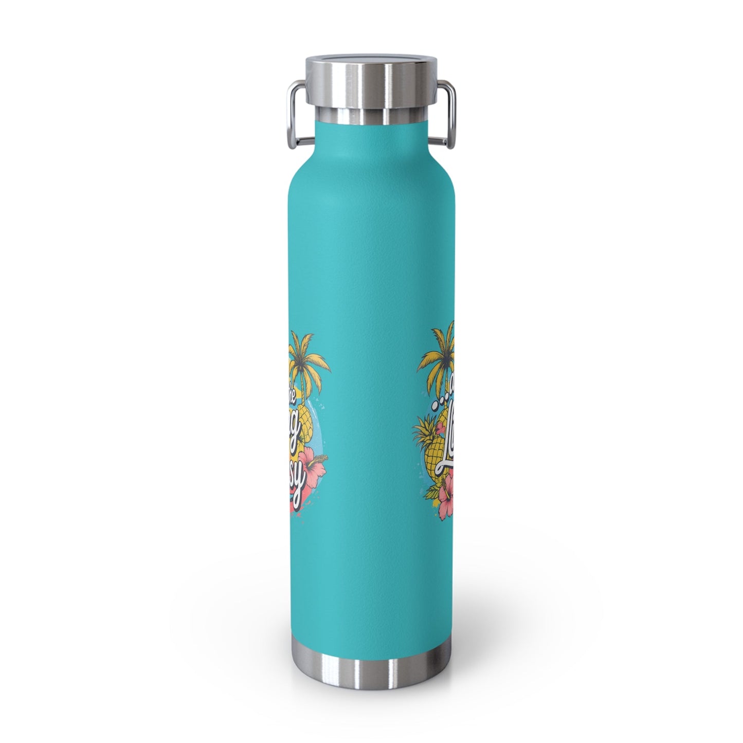 Easy Living Co. "…and the Living is Easy" Insulated Flask | Tropical Stainless Steel Water Bottle - SJM Print Store