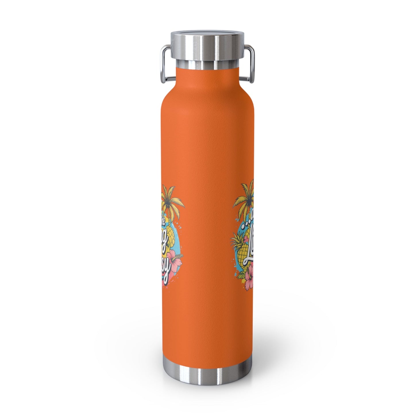 Easy Living Co. "…and the Living is Easy" Insulated Flask | Tropical Stainless Steel Water Bottle - SJM Print Store
