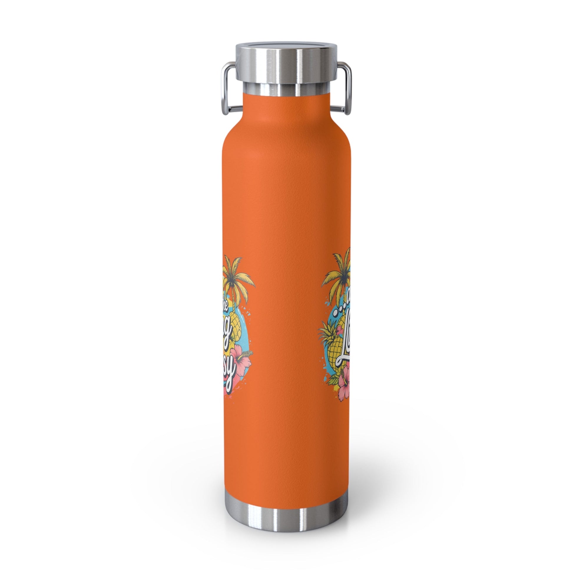 Easy Living Co. "…and the Living is Easy" Insulated Flask | Tropical Stainless Steel Water Bottle - SJM Print Store