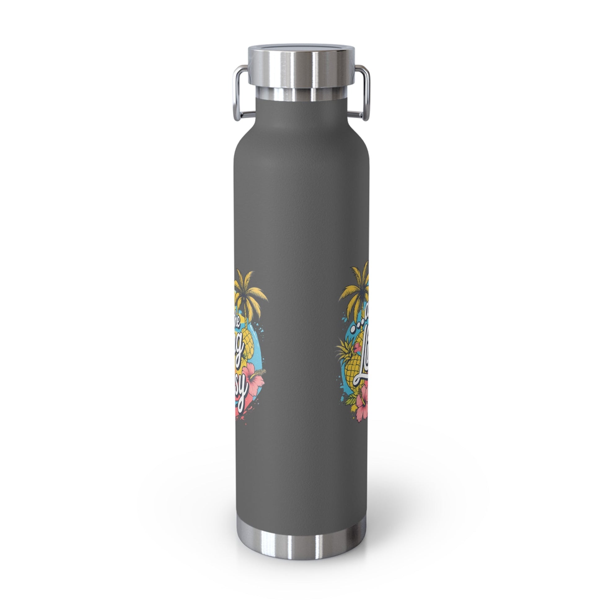 Easy Living Co. "…and the Living is Easy" Insulated Flask | Tropical Stainless Steel Water Bottle - SJM Print Store
