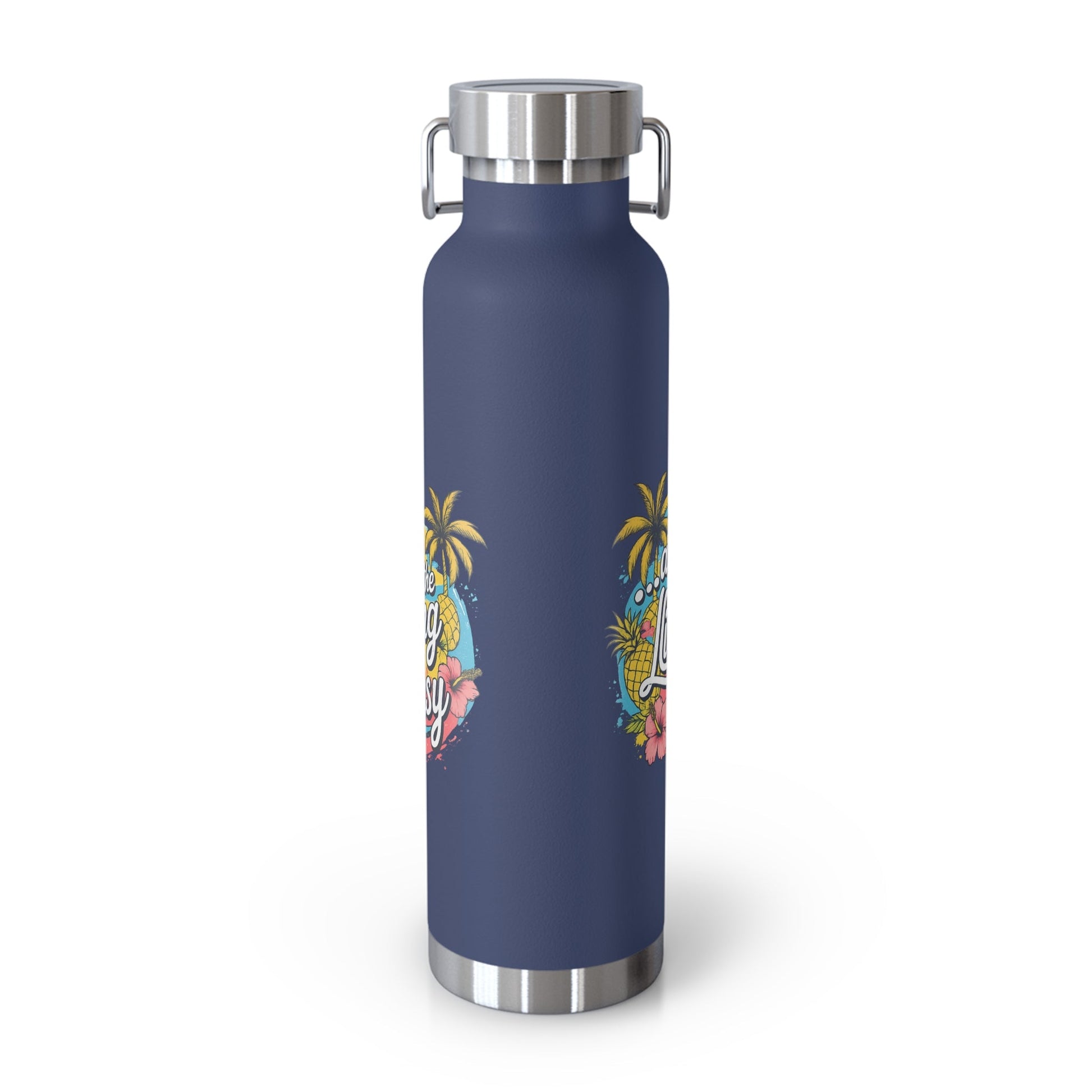 Easy Living Co. "…and the Living is Easy" Insulated Flask | Tropical Stainless Steel Water Bottle - SJM Print Store