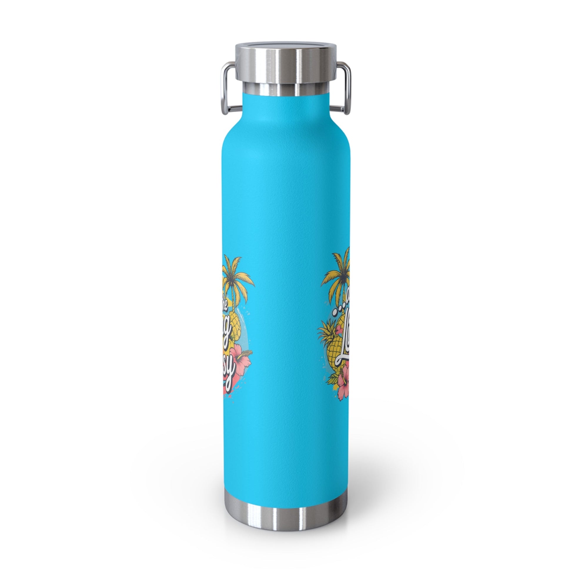 Easy Living Co. "…and the Living is Easy" Insulated Flask | Tropical Stainless Steel Water Bottle - SJM Print Store