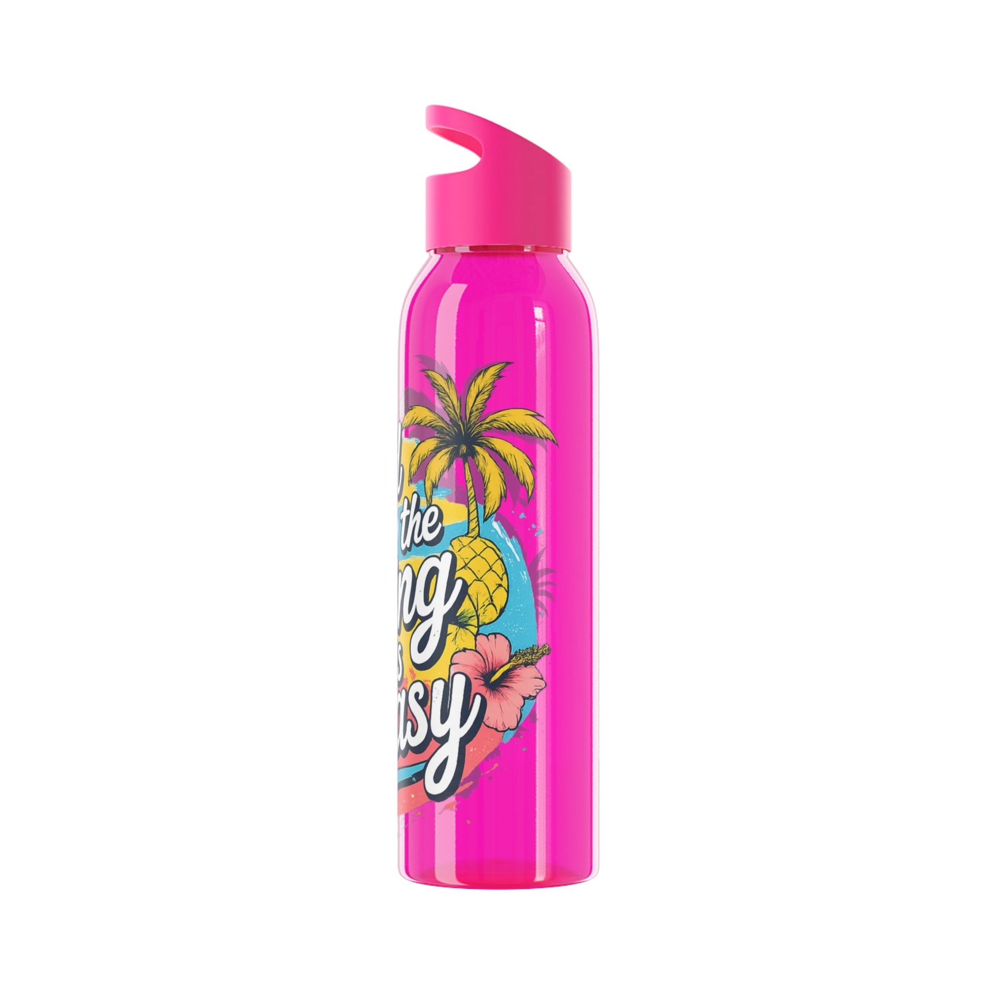 Easy Living Co and the Living is Easy Tropical Reusable Water Bottle | Beach & Summer Sports Bottle - SJM Print Store