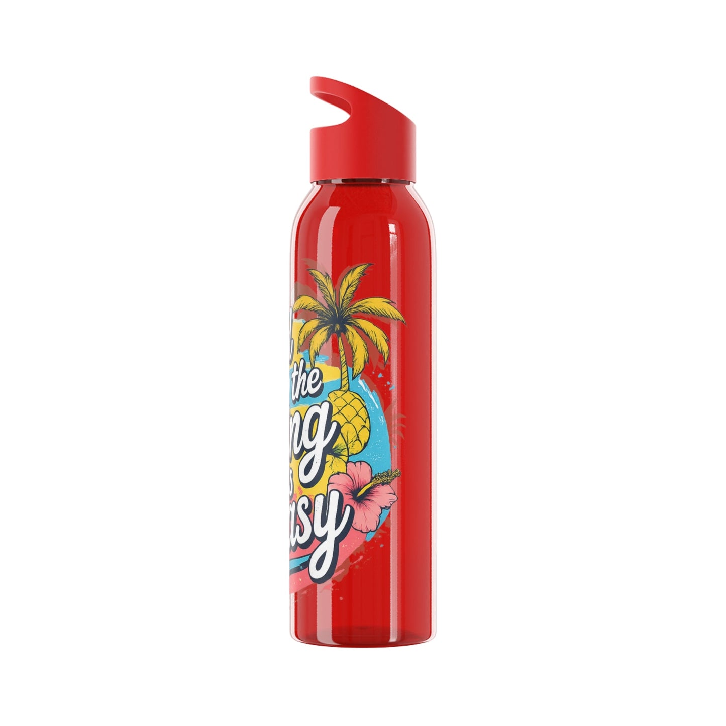 Easy Living Co and the Living is Easy Tropical Reusable Water Bottle | Beach & Summer Sports Bottle - SJM Print Store