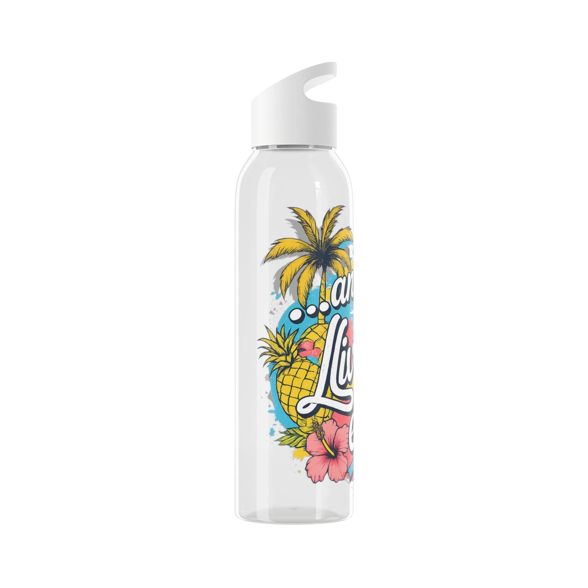 Easy Living Co and the Living is Easy Tropical Reusable Water Bottle | Beach & Summer Sports Bottle - SJM Print Store