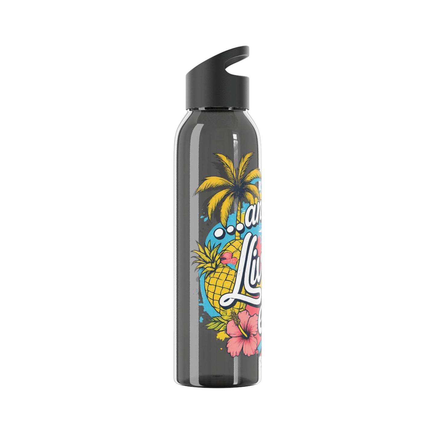 Easy Living Co and the Living is Easy Tropical Reusable Water Bottle | Beach & Summer Sports Bottle - SJM Print Store